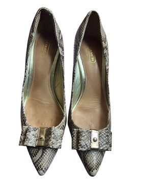 Coach Landrie python heel sz 8.5